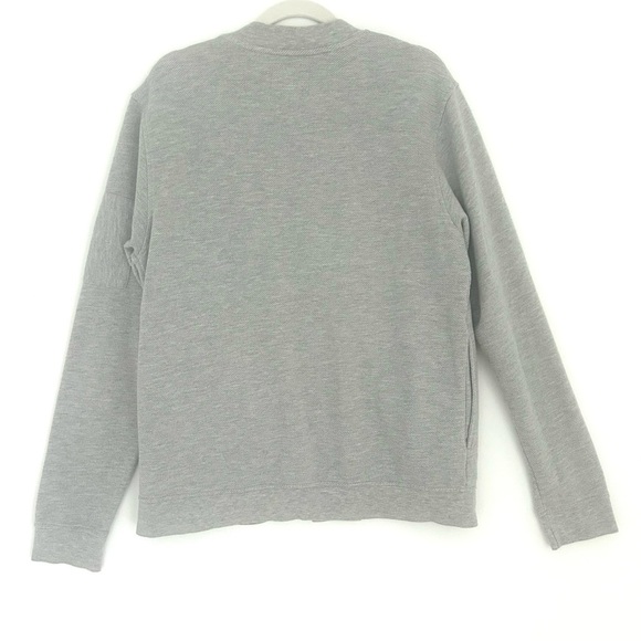 WESC Utility Bomber Track Jacket Fall Layer Snap Collarless Gray Size Large - Picture 6 of 13